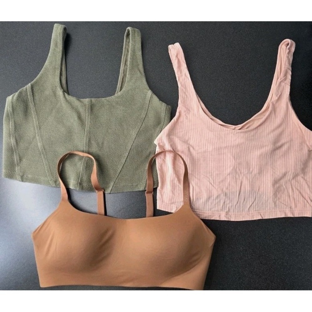3pc Aerie Bralette Bras Smootheez Crop Sports Bra Shelf Corset Bralette Women M